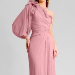Beautiful vintage mauve one shoulder gown